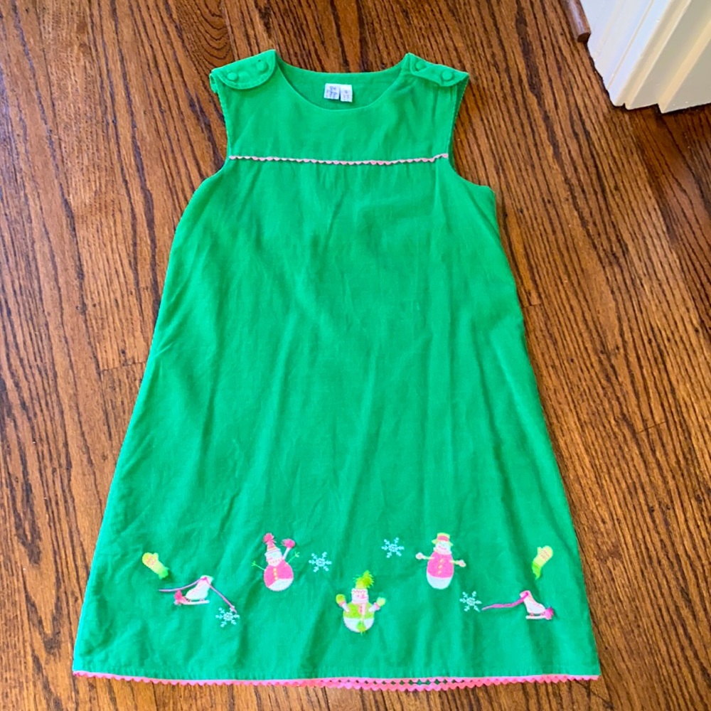 Girls Winter holiday jumper dress. Corduroy.